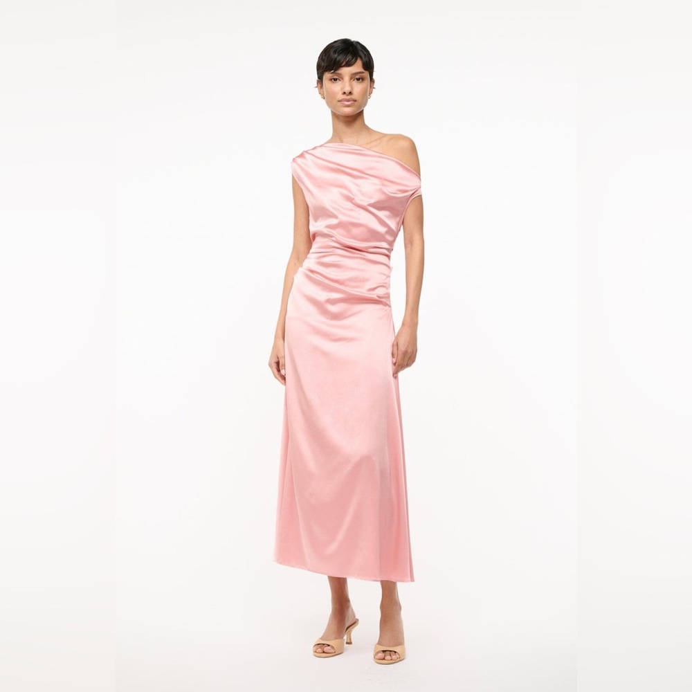 $695 STAUD PHARE SILK DRESS ROSE size 8 - Picture 6 of 15
